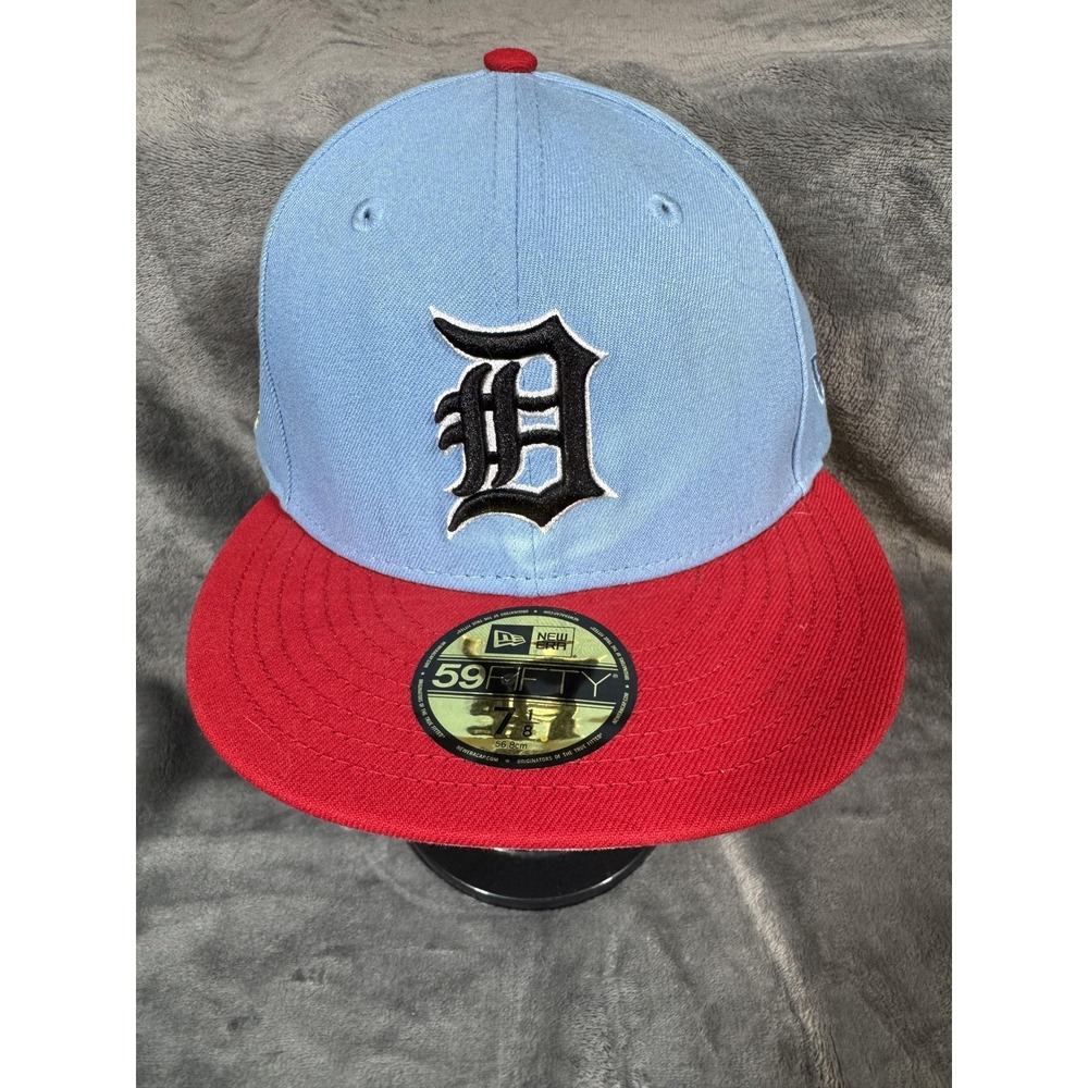 Detroit Tigers Hat Cap Fitted Mens 7 1/8 Blue MLB Baseball 2005 All Star New Era